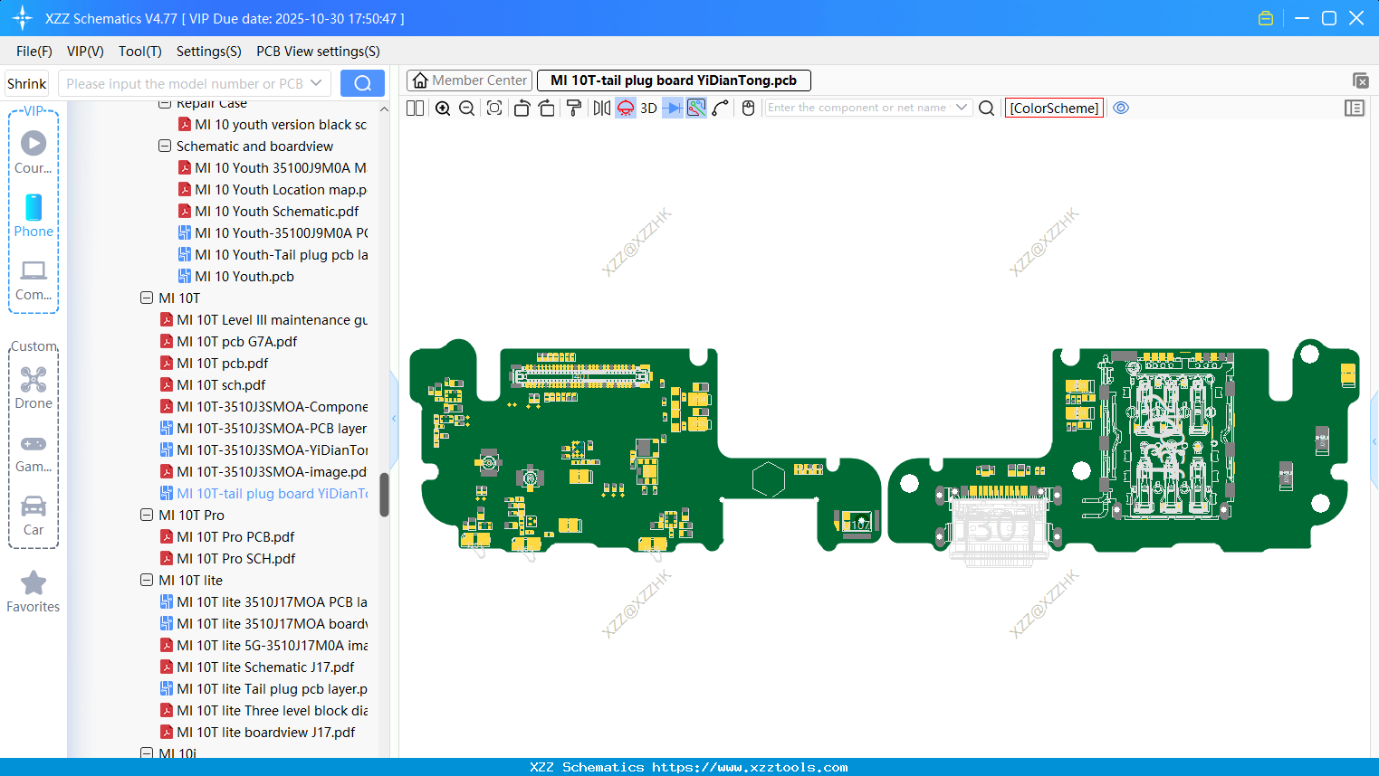 Xiaomi MI 10T-tail Plug Board bitmap